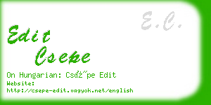 edit csepe business card